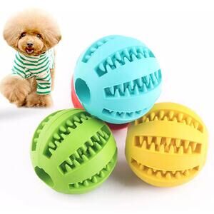 Dog Cat Puppy Treat Dispensing‎ Ball Reloadable Feeder Small Fetch Training